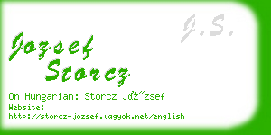 jozsef storcz business card